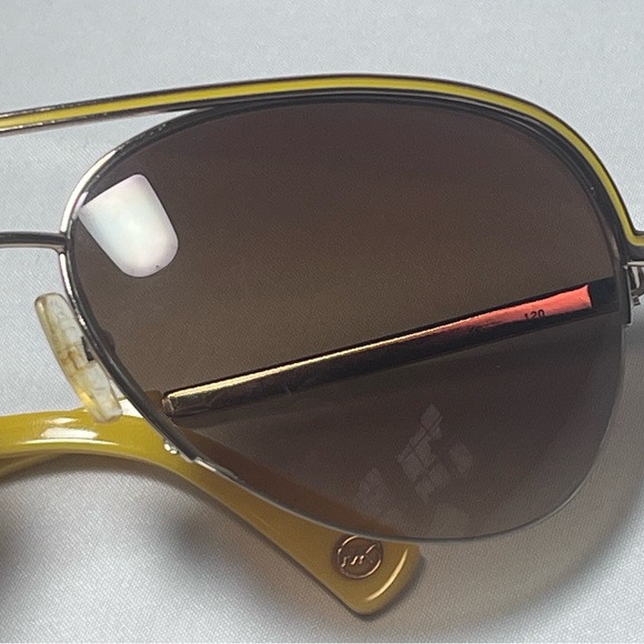 MICHAEL Michael Kors Miami Yellow and Brown Aviator Sunglasses - Picture 8 of 8
